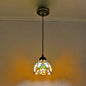 Tiffany-Style Stained Glass Pendant Light: Elegant 1-Light Hanging Lamp for Dining Room