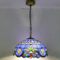 Tiffany-Style Stained Glass Pendant Light: Elegant 1-Light Hanging Lamp for Dining Room