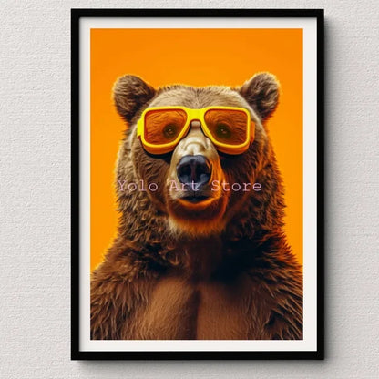 Tiger Canvas Wall Art Print - Vibrant Animal Bubble Style - P1 / 20x30cm No Frame