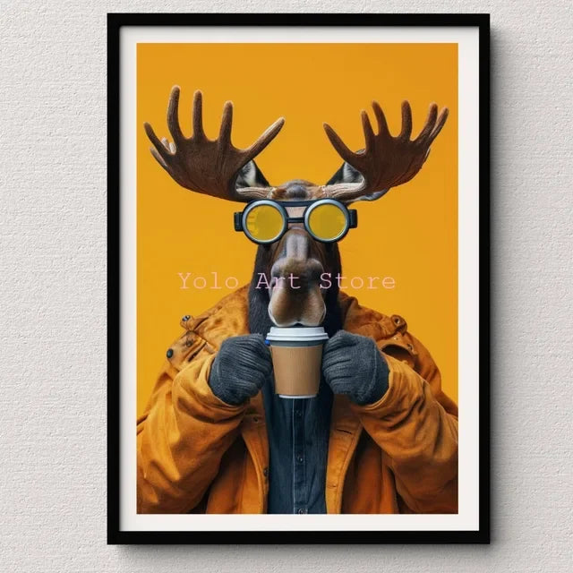 Tiger Canvas Wall Art Print - Vibrant Animal Bubble Style - P9 / 20x30cm No Frame