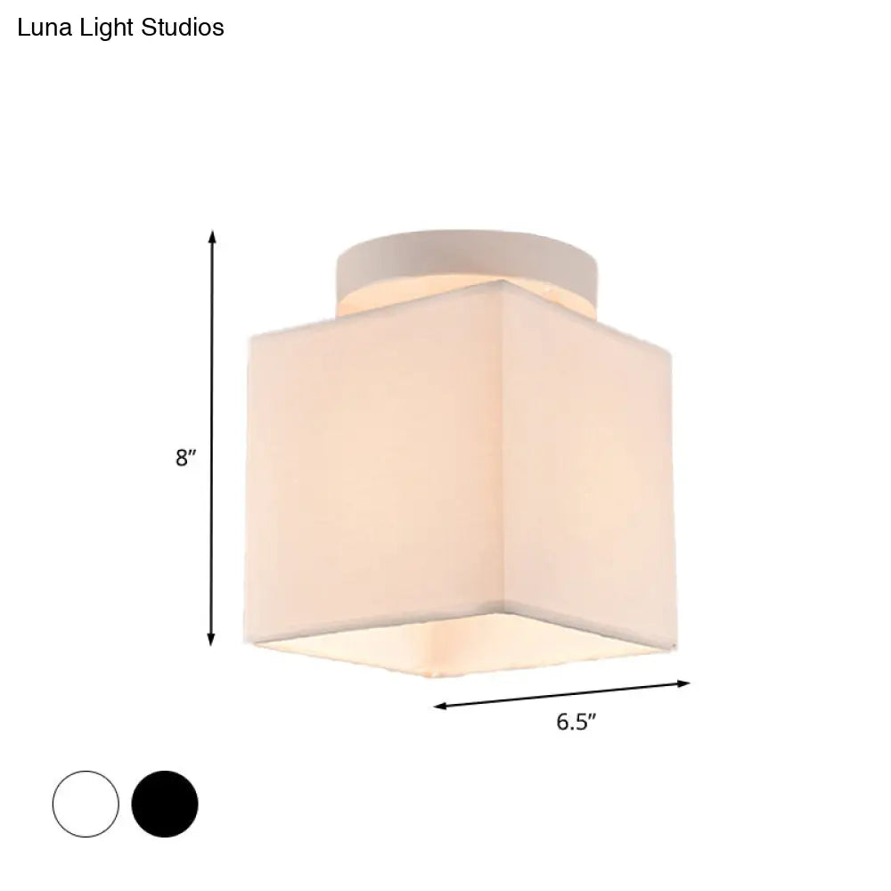 DecorBites™ DecorBites™ Traditional Black/White Flush Ceiling Mount Light Fixture for Corridor