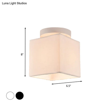 DecorBites™ DecorBites™ Traditional Black/White Flush Ceiling Mount Light Fixture for Corridor