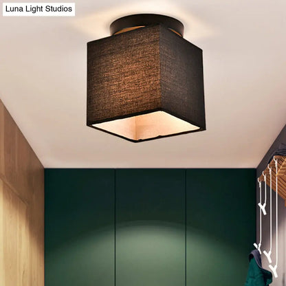 DecorBites™ DecorBites™ Traditional Black/White Flush Ceiling Mount Light Fixture for Corridor