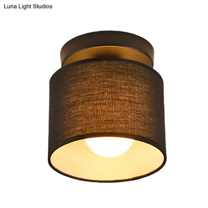 DecorBites™ DecorBites™ Traditional Black/White Flush Ceiling Mount Light Fixture for Corridor