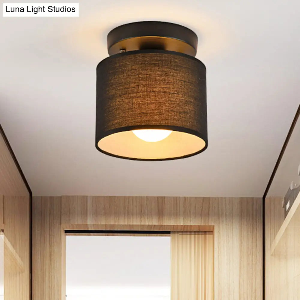 DecorBites™ DecorBites™ Traditional Black/White Flush Ceiling Mount Light Fixture for Corridor