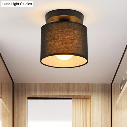 DecorBites™ DecorBites™ Traditional Black/White Flush Ceiling Mount Light Fixture for Corridor