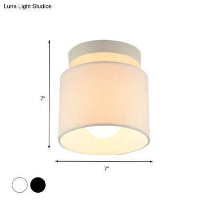 DecorBites™ DecorBites™ Traditional Black/White Flush Ceiling Mount Light Fixture for Corridor