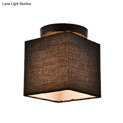 DecorBites™ DecorBites™ Traditional Black/White Flush Ceiling Mount Light Fixture for Corridor