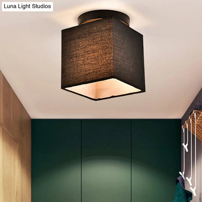 DecorBites™ DecorBites™ Traditional Black/White Flush Ceiling Mount Light Fixture for Corridor