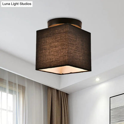DecorBites™ DecorBites™ Traditional Black/White Flush Ceiling Mount Light Fixture for Corridor