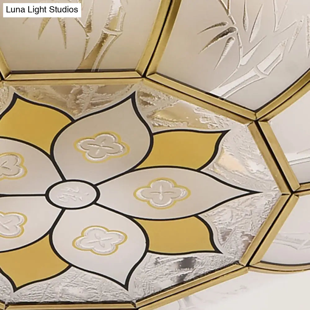 DecorBites™ DecorBites™ Traditional Brass Semi-Flush Bowl Light for Dining Room