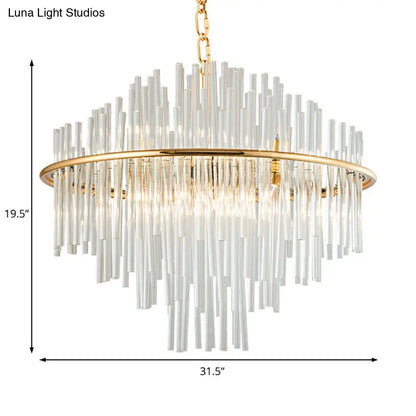 ثريا كريستال تقليدية - أنيقة بأربع طبقات - خيارات متعددة للعرض والإضاءة - مصباح سقف ذهبي