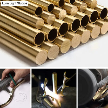 DecorBites™ DecorBites™ Traditional Drum Semi Flush Ceiling Light in Beige Fabric Shade