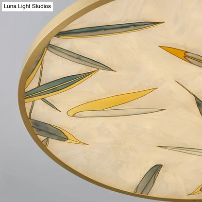 DecorBites™ DecorBites™ Traditional Frosted Glass Semi Flush Mount Light in Gold - 16"/23.5" Width