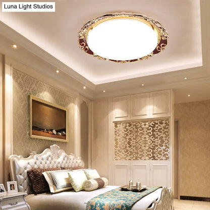 DecorBites™ DecorBites™ Traditional LED Resin Flush Mount Lamp - Flower Bedroom Lighting (Black/Red/Green)