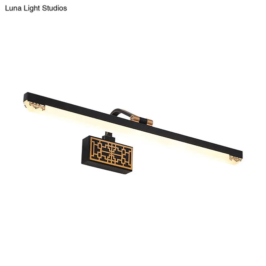 Traditional Metal Linear LED Vanity Light Fixture in White/Warm/Natural Light, Multiple Sizes Available