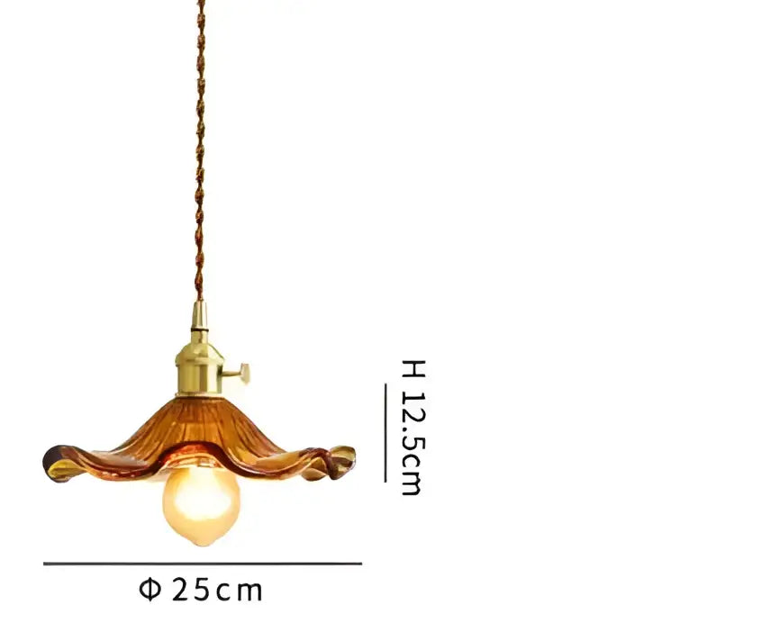 Translucent blue glass pendant light with brass fixture and twisted cord measuring 12.5 cm height for decorbites dining room pendant lights