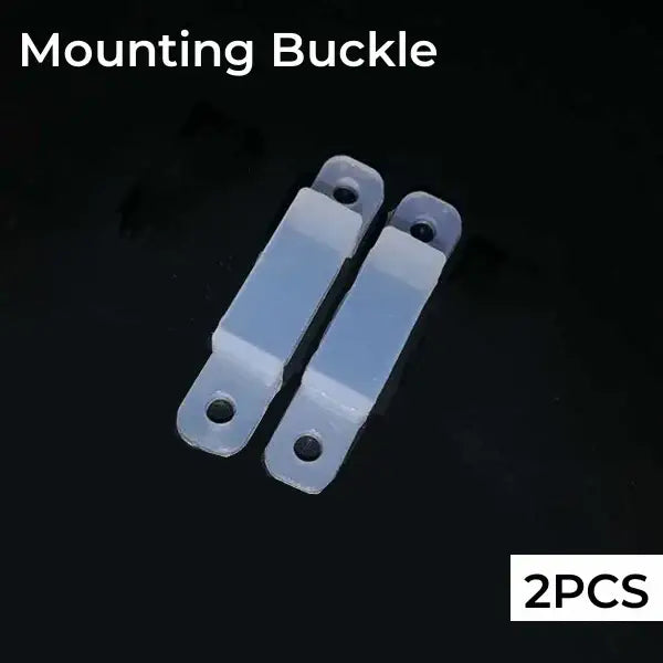 Clear plastic mounting buckles with rounded ends and dual holes for decorbites 12mm led silicone tube strip light diffuser