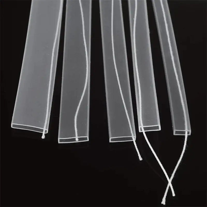 Translucent clear silicone tube strip light diffuser with white string for decorbites 12mm led living room lighting