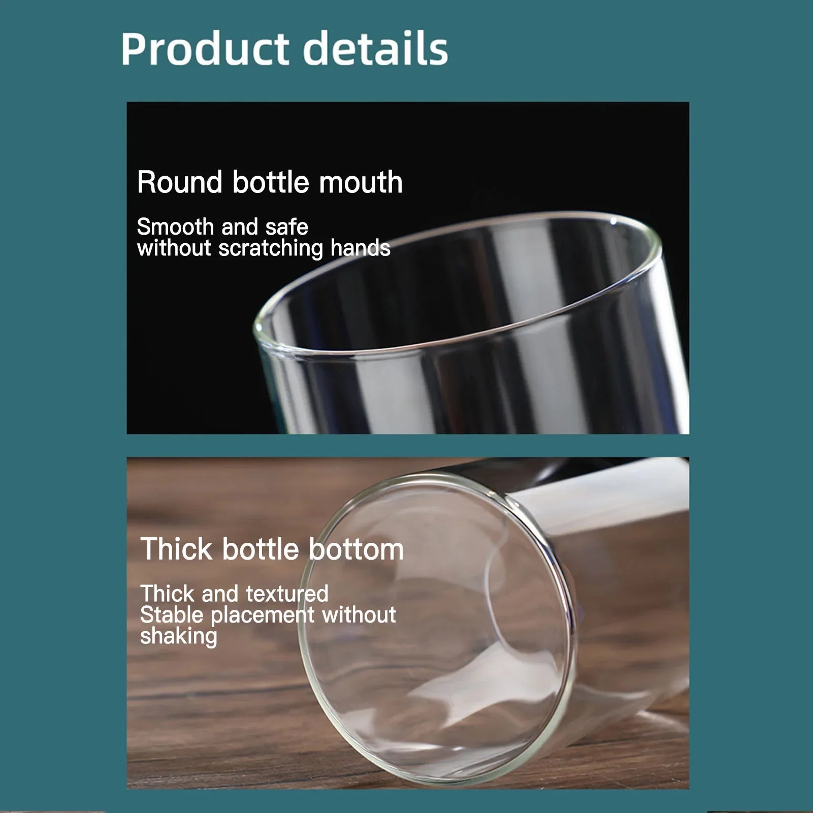 Clear glass tumbler with a round mouth and thick textured base for a transparent minimalist hydroponic flower vase