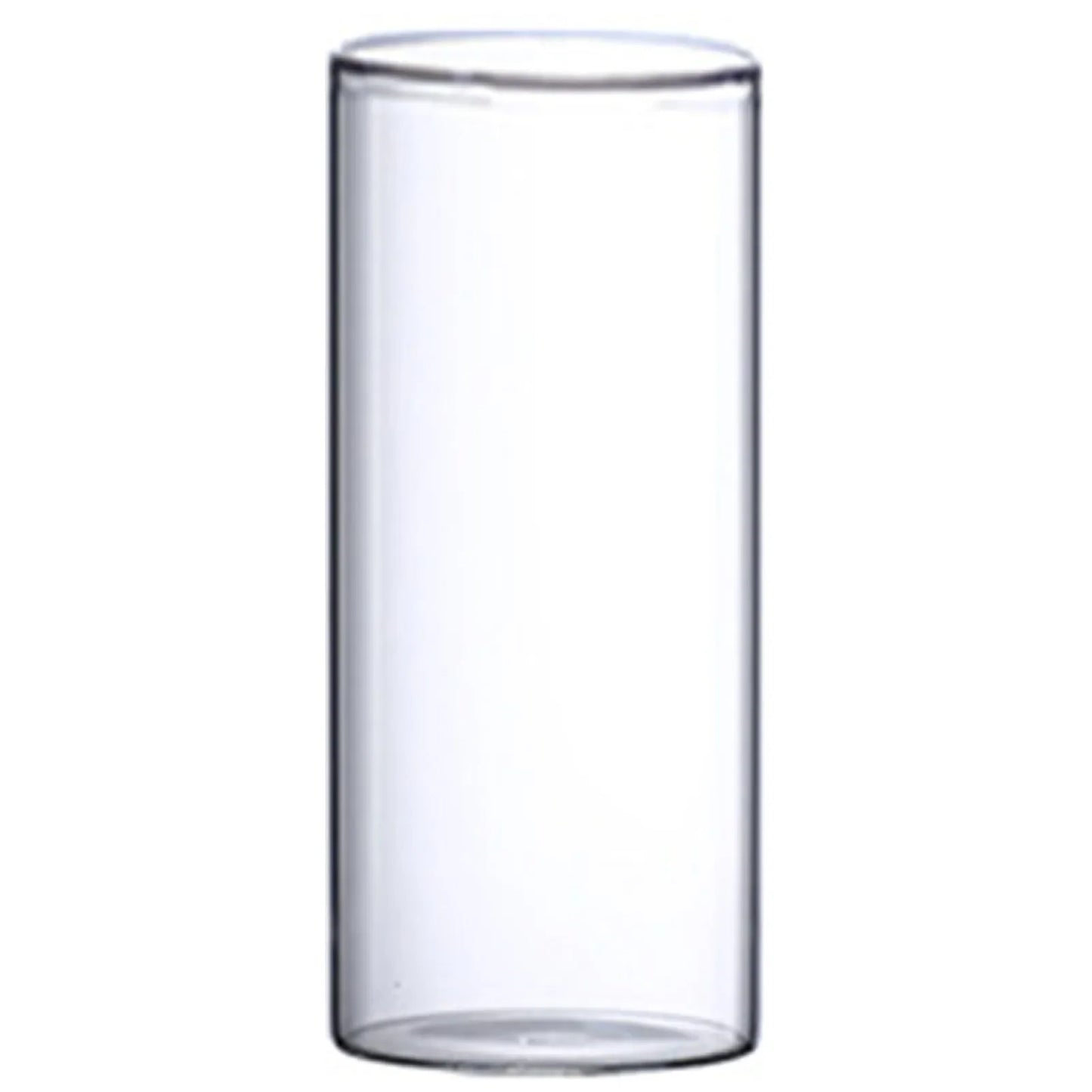 Transparent clear cylindrical glass vase made of glass for hydroponic planting and minimalist home decoration