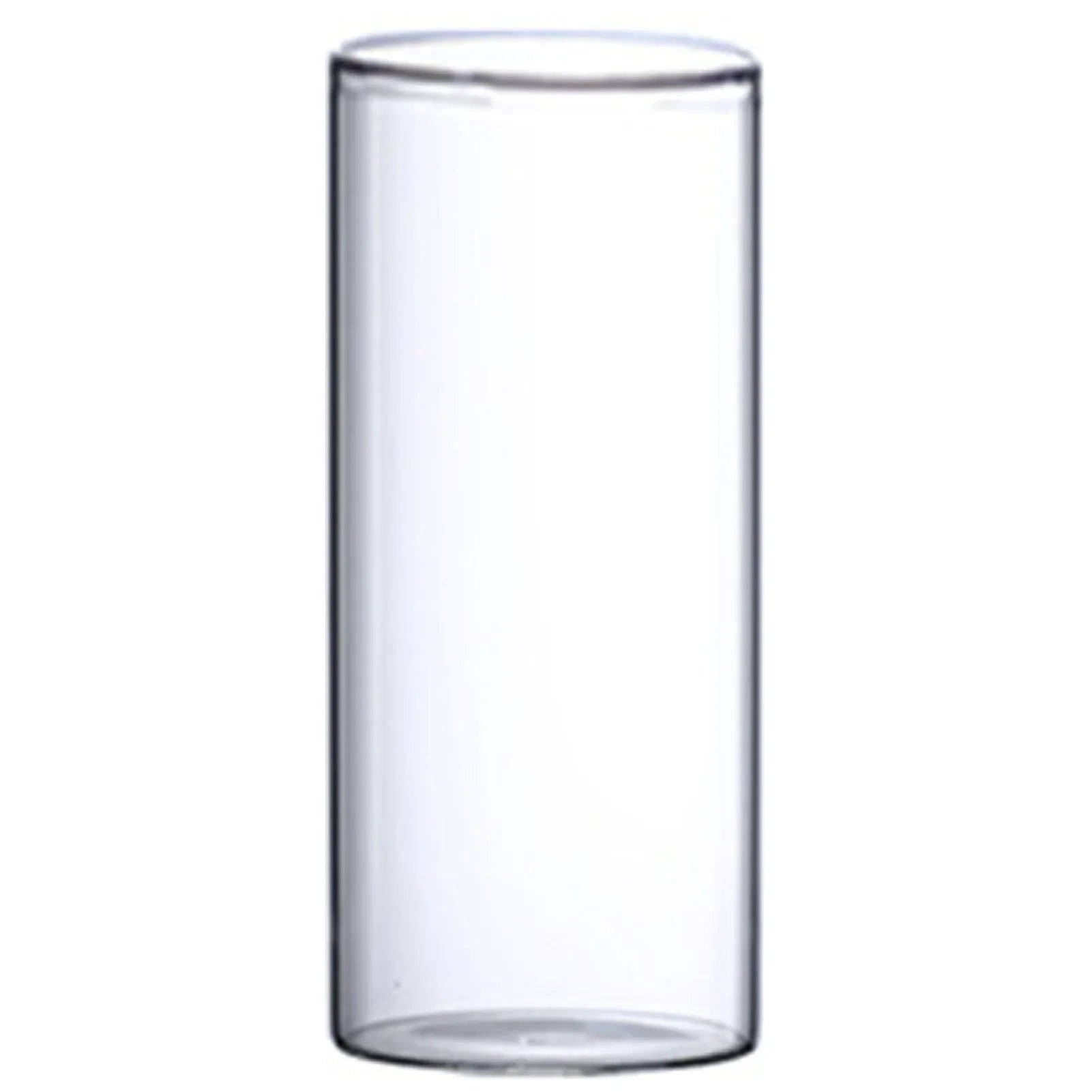 Transparent clear cylindrical glass vase made of glass for hydroponic planting and minimalist home decoration