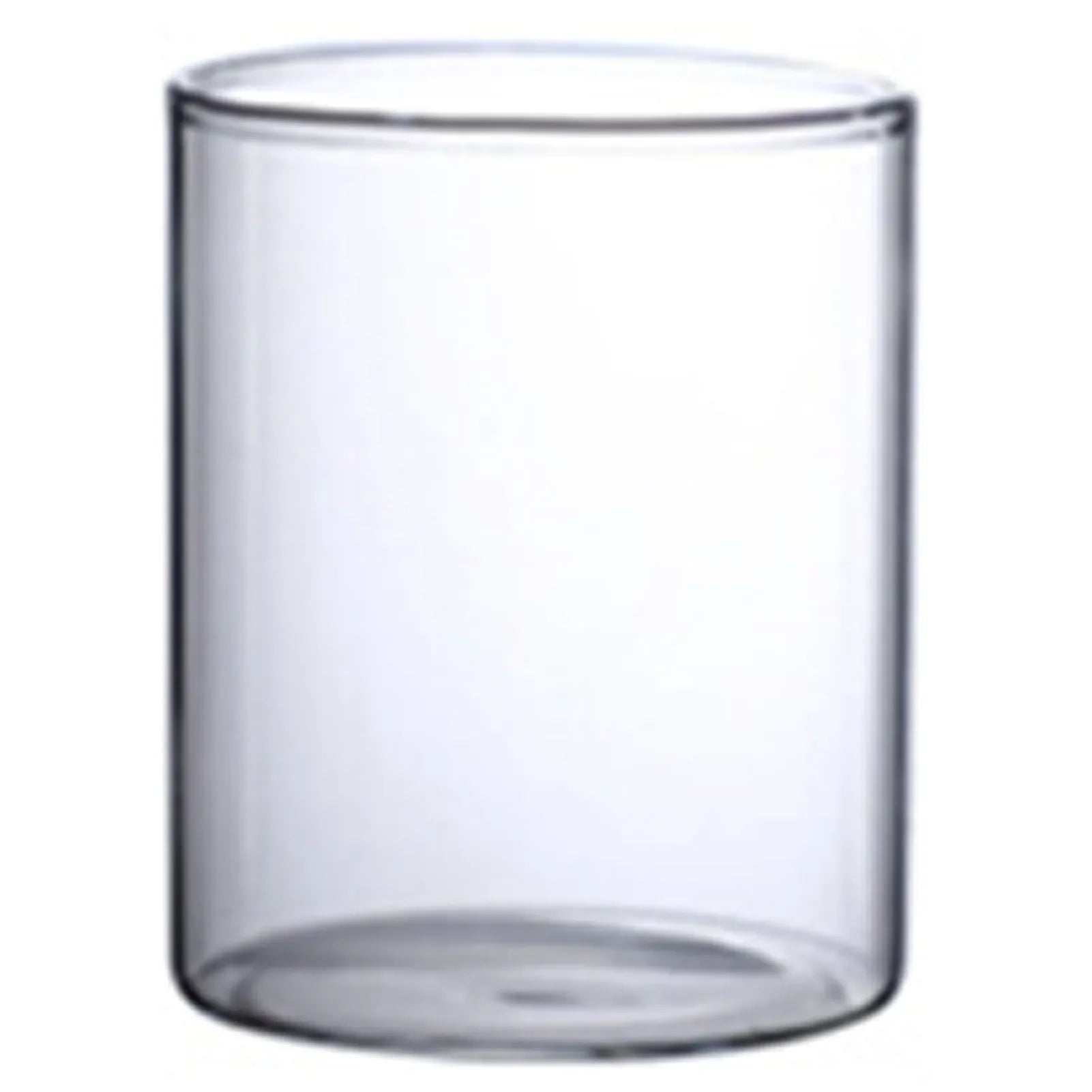 Clear glass hydroponic vase with a smooth cylindrical shape and rounded rim for minimalist decor and gifts