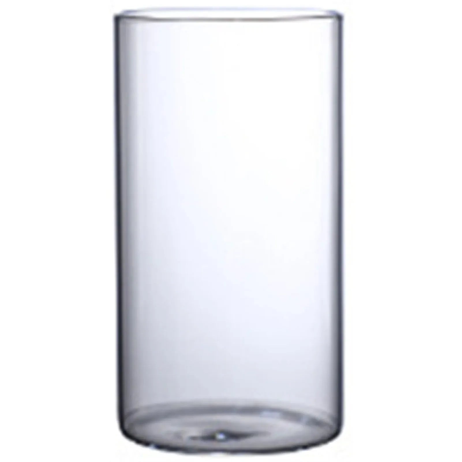 Clear cylindrical glass hydroponic vase with smooth transparent surface and rounded edges for wedding decor and gifts