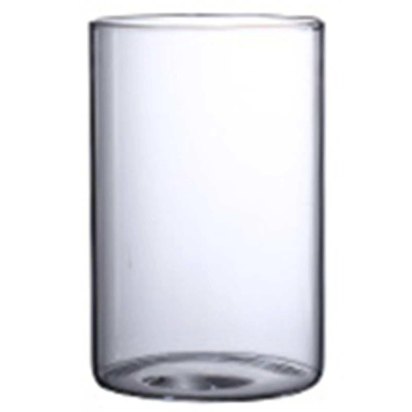 Transparent glass cylindrical tumbler with smooth edges minimalistic glass hydroponic vase for home office wedding table