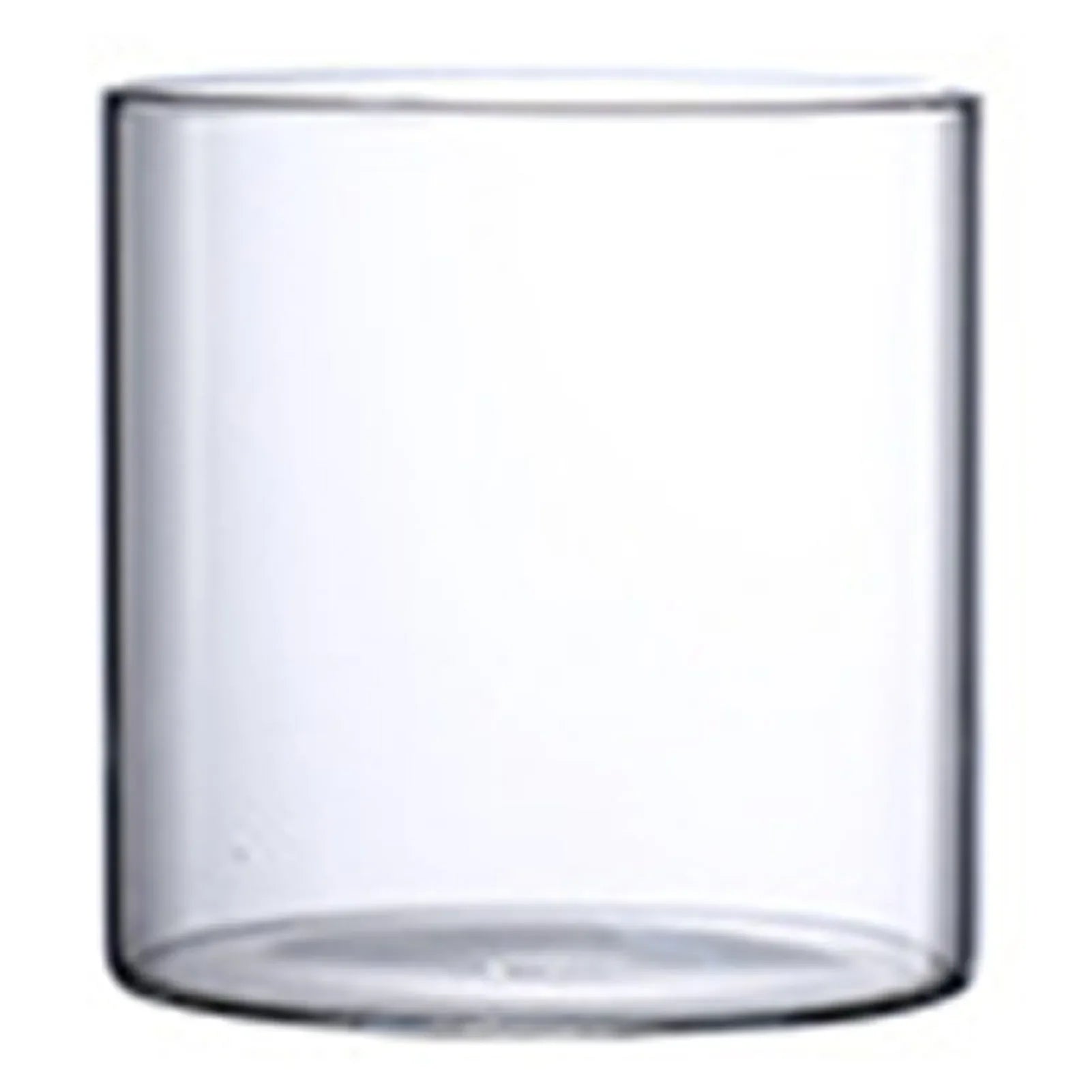 Clear glass hydroponic vase with a simple cylindrical shape and smooth transparent surface for home and office use