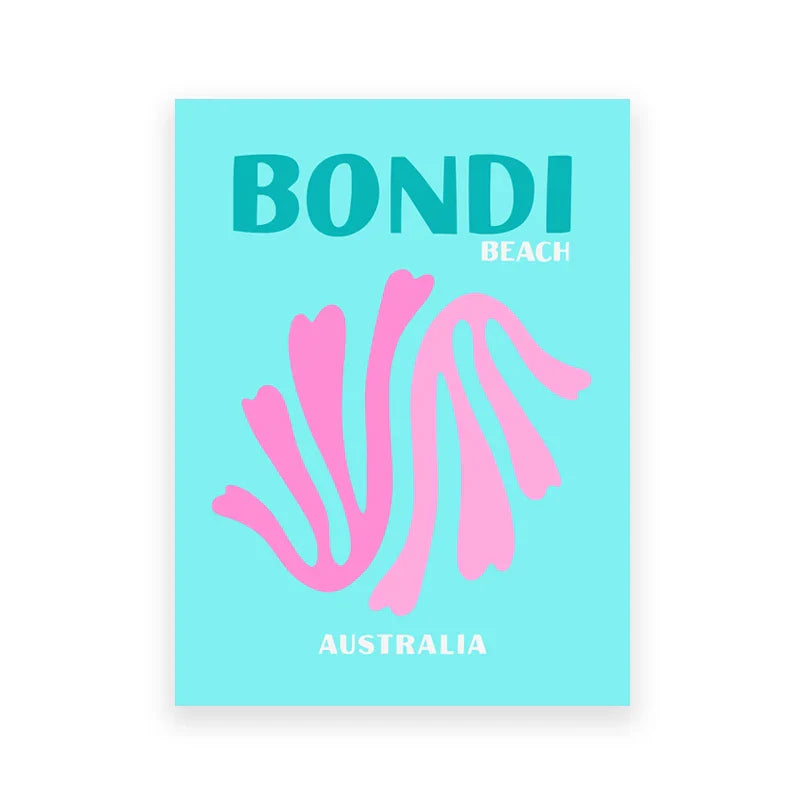 Travel Posters Art Print Set - Beach Vibes - Posters