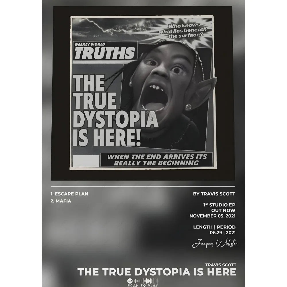 Travis Scott Album Poster - Waterproof Wall Art - z6 / 15X20cmNoframe - Posters