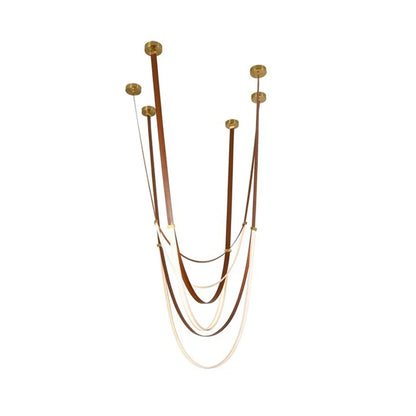 Trendy Leather Belt LED Chandelier Light - Living Room - Chandelier