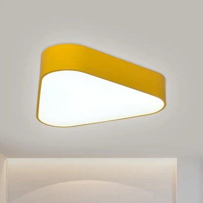 DecorBites™ DecorBites™ Triangular Fun: Kids LED Acrylic Flush Mount Light in White/Yellow/Purple for Close to Ceiling Lighting