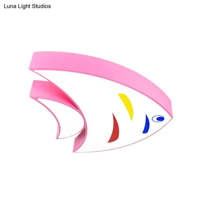 DecorBites™ DecorBites™ Tropical Fish LED Ceiling Light for Kids' Rooms - Red/Yellow/Blue Acrylic Flush Mount Lamp