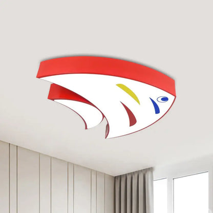 DecorBites™ DecorBites™ Tropical Fish LED Ceiling Light for Kids' Rooms - Red/Yellow/Blue Acrylic Flush Mount Lamp