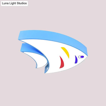 DecorBites™ DecorBites™ Tropical Fish LED Ceiling Light for Kids' Rooms - Red/Yellow/Blue Acrylic Flush Mount Lamp