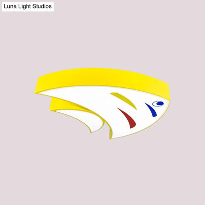 DecorBites™ DecorBites™ Tropical Fish LED Ceiling Light for Kids' Rooms - Red/Yellow/Blue Acrylic Flush Mount Lamp
