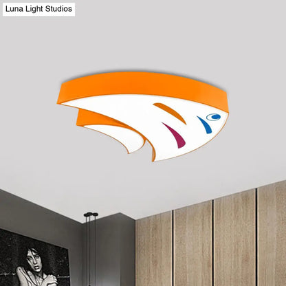 DecorBites™ DecorBites™ Tropical Fish LED Ceiling Light for Kids' Rooms - Red/Yellow/Blue Acrylic Flush Mount Lamp