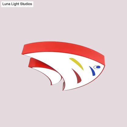 DecorBites™ DecorBites™ Tropical Fish LED Ceiling Light for Kids' Rooms - Red/Yellow/Blue Acrylic Flush Mount Lamp