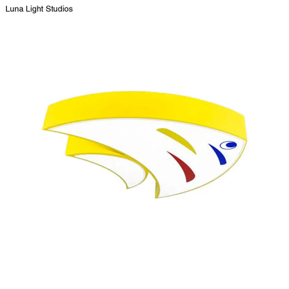 DecorBites™ DecorBites™ Tropical Fish LED Ceiling Light for Kids' Rooms - Red/Yellow/Blue Acrylic Flush Mount Lamp