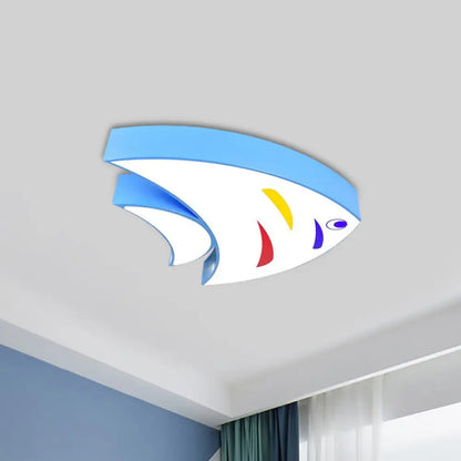 DecorBites™ DecorBites™ Tropical Fish LED Ceiling Light for Kids' Rooms - Red/Yellow/Blue Acrylic Flush Mount Lamp