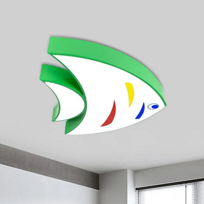 DecorBites™ DecorBites™ Tropical Fish LED Ceiling Light for Kids' Rooms - Red/Yellow/Blue Acrylic Flush Mount Lamp