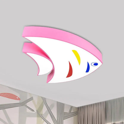 DecorBites™ DecorBites™ Tropical Fish LED Ceiling Light for Kids' Rooms - Red/Yellow/Blue Acrylic Flush Mount Lamp