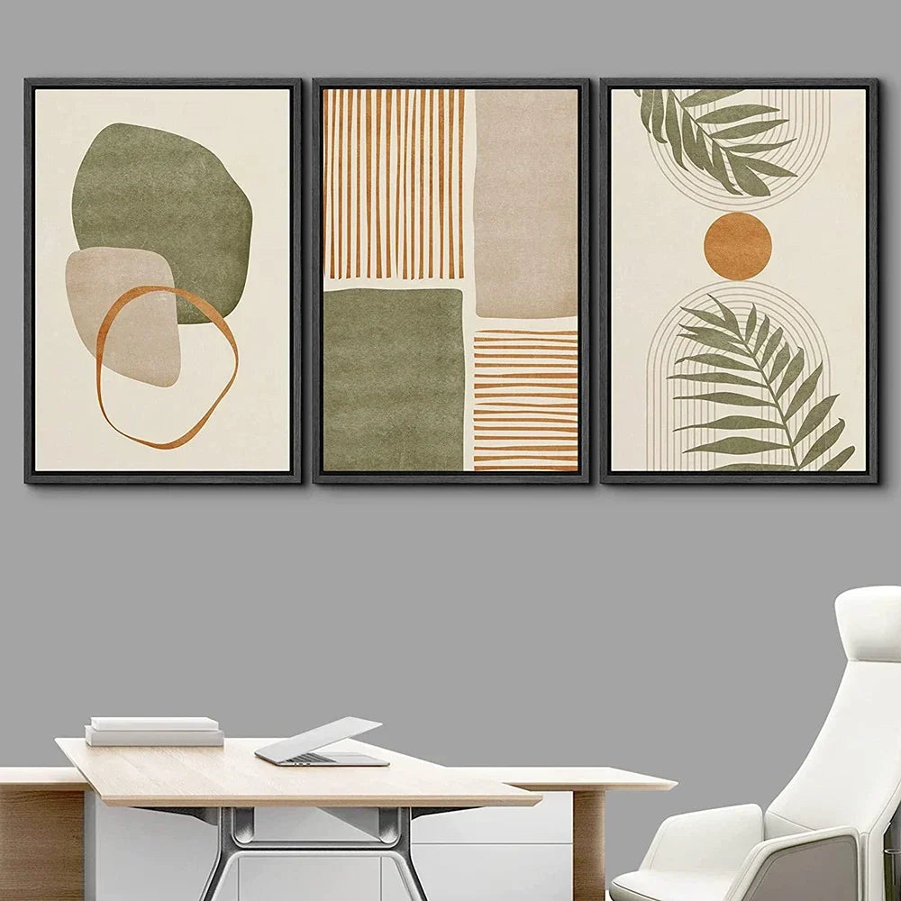 Tropical Leaves Canvas Wall Art Set