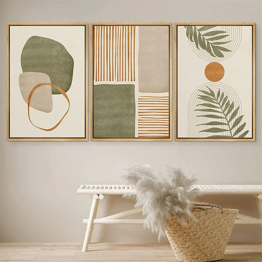 Tropical Leaves Canvas Wall Art Set