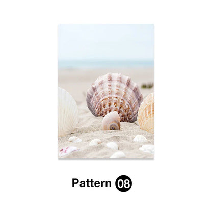 Tropical Ocean Shell Wall Art for Living Room - 20x25cm No Frame / Pattern08 / CHINA - Posters