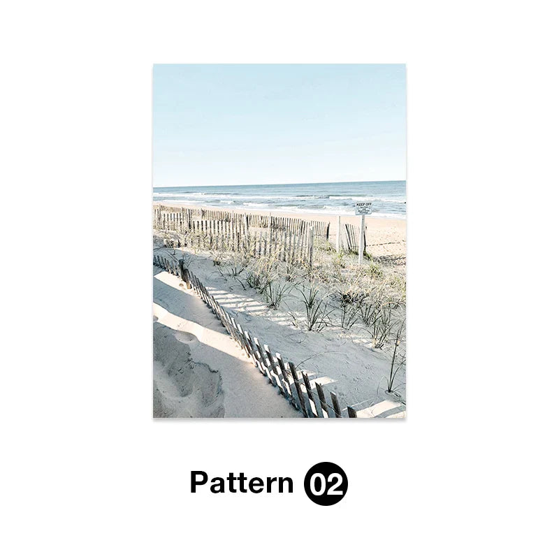 Tropical Ocean Shell Wall Art for Living Room - 21x30cm No Frame / Pattern02 / CHINA - Posters