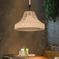 Trumpet Down Lighting Pendant with Manila Rope Hanging - Ideal for Restaurants