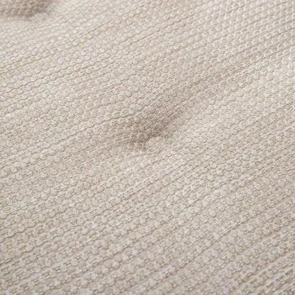 Beige tufted fabric dining chair cushions with textured weave and subtle button detail for decorbites dining chair decor